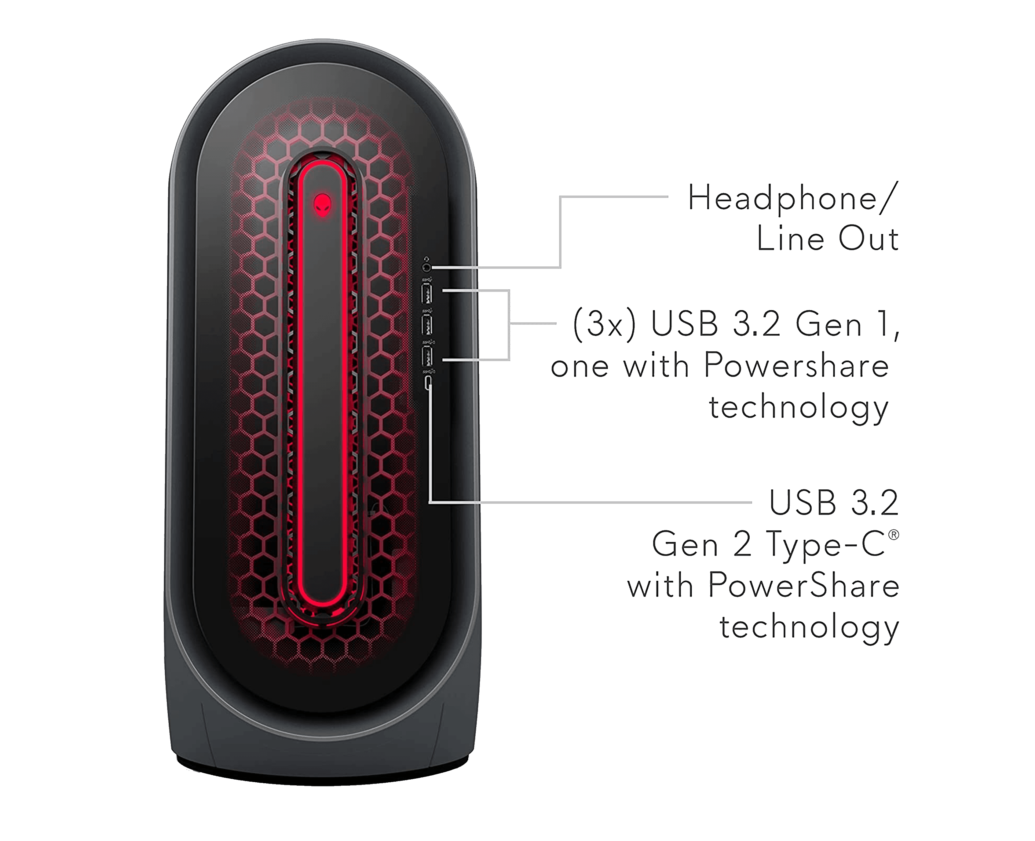 Desktop Gaming Alienware Aurora R14 AMD Ryzen 9 5900X 64GB Radeon 6900 XT 16GB 3TB Liquid-Cooling - AlienStore
