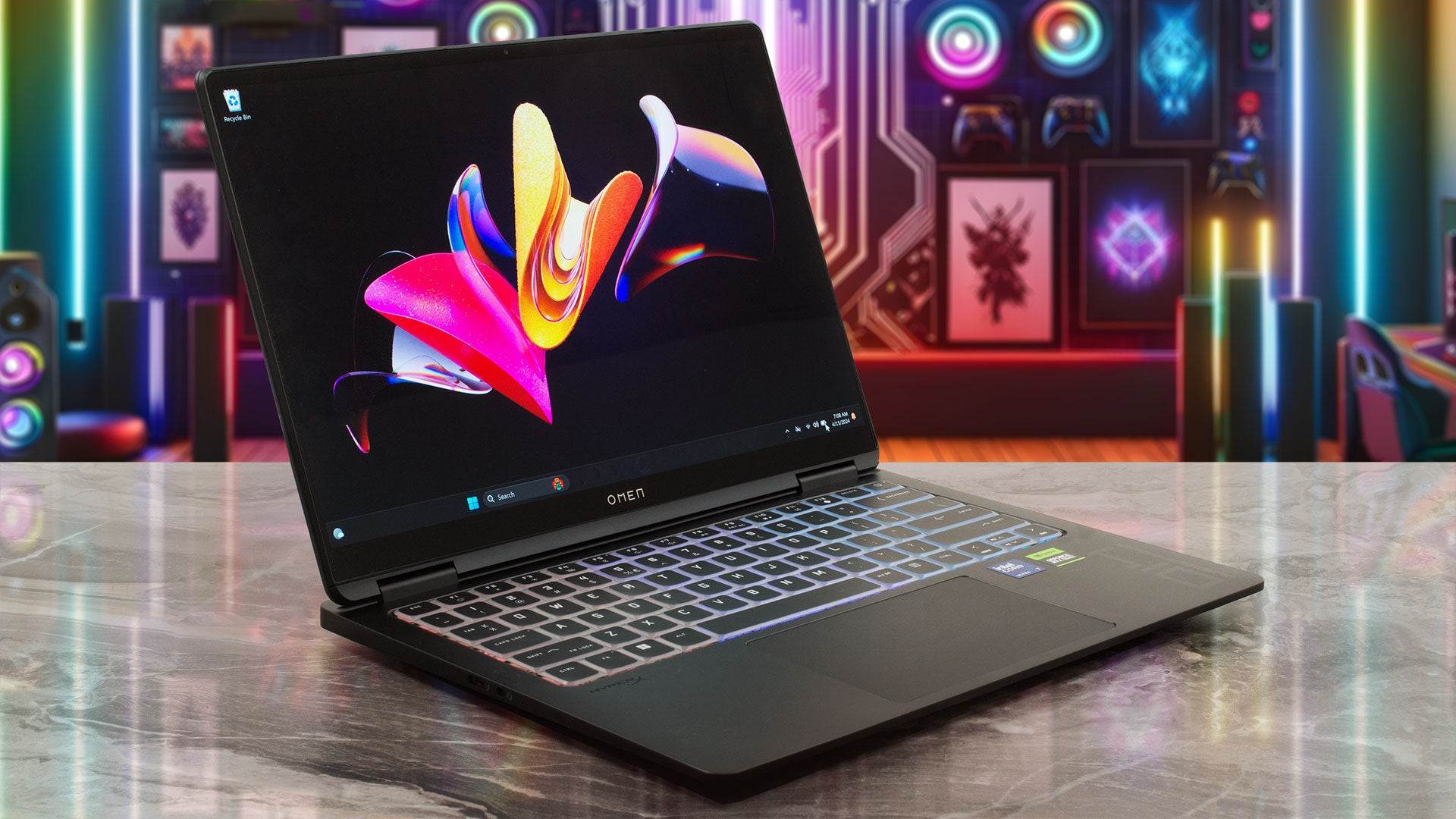 Laptop Gaming HP OMEN TRANSCEND 14 OLED 2.8K 120Hz Core Ultra 9 185H 32GB Ram Nvidia RTX 4070 1TB - AlienStore