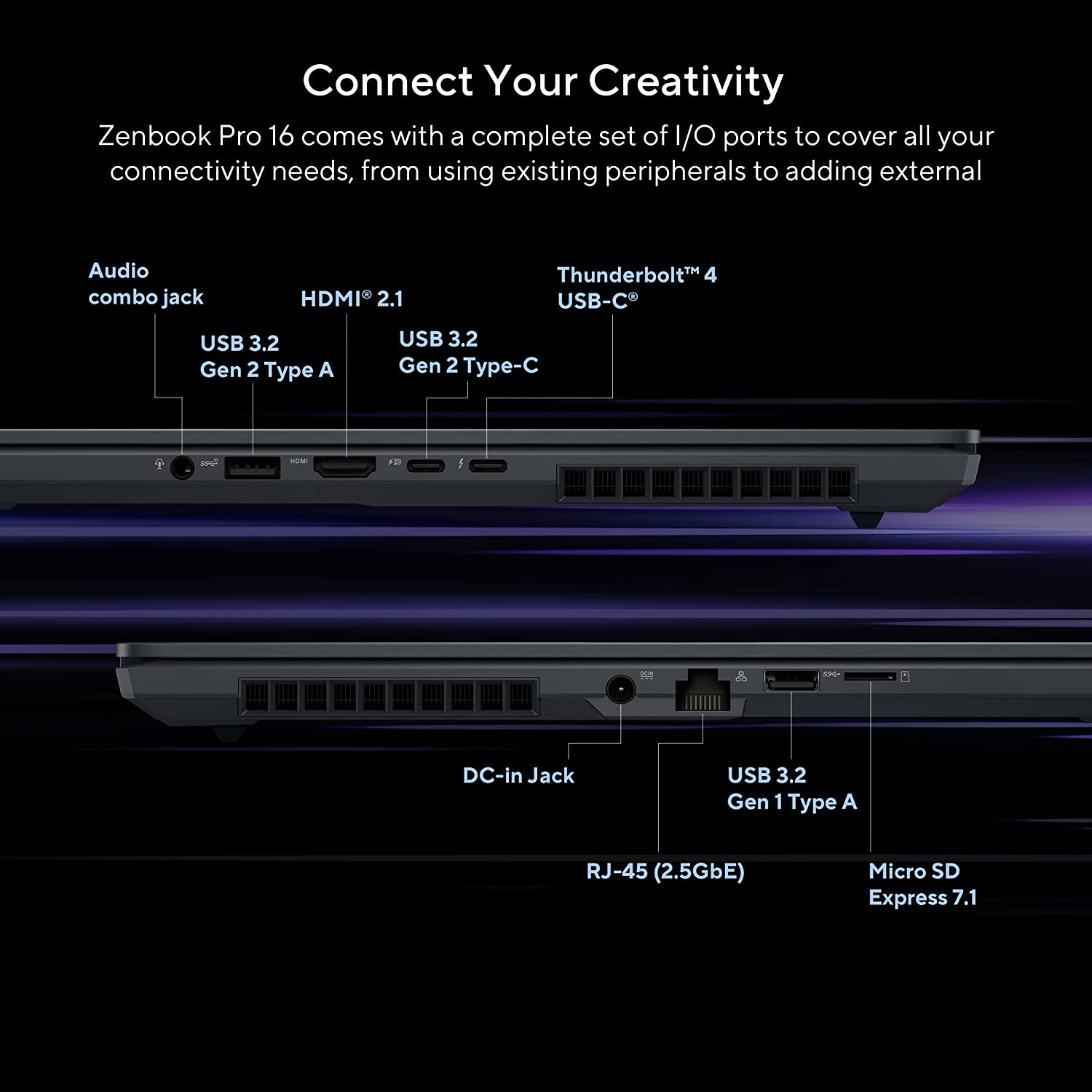 Laptop ASUS Zenbook Pro 16" 2.5K 165Hz i7-12650H 32GB Ram nVidia RTX 3070Ti 1TB SSD Asus Dial Win11 | ALIENSTORE