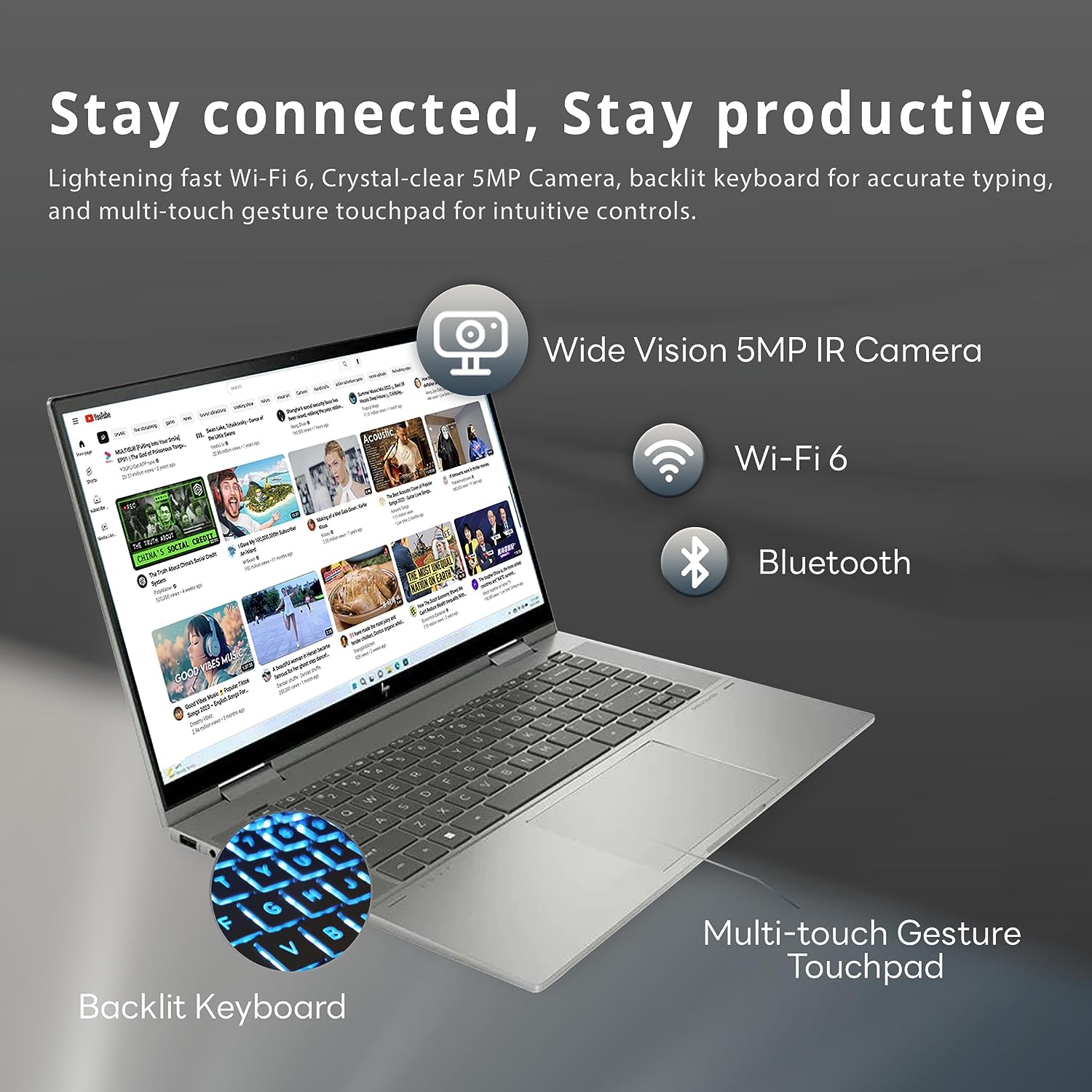 Laptop Ultrabook HP Envy x360 2-in-1 15.6" FHD Touch Intel i7-1355U 32GB Ram 1TB SSD Win11 | ALIENSTORE