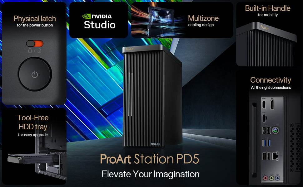 Desktop Workstation ASUS ProArt Station PD5 PD500TE i9-13900 64GB Ram Nvidia RTX 4070 Dual 12GB 3TB SSD - AlienStore