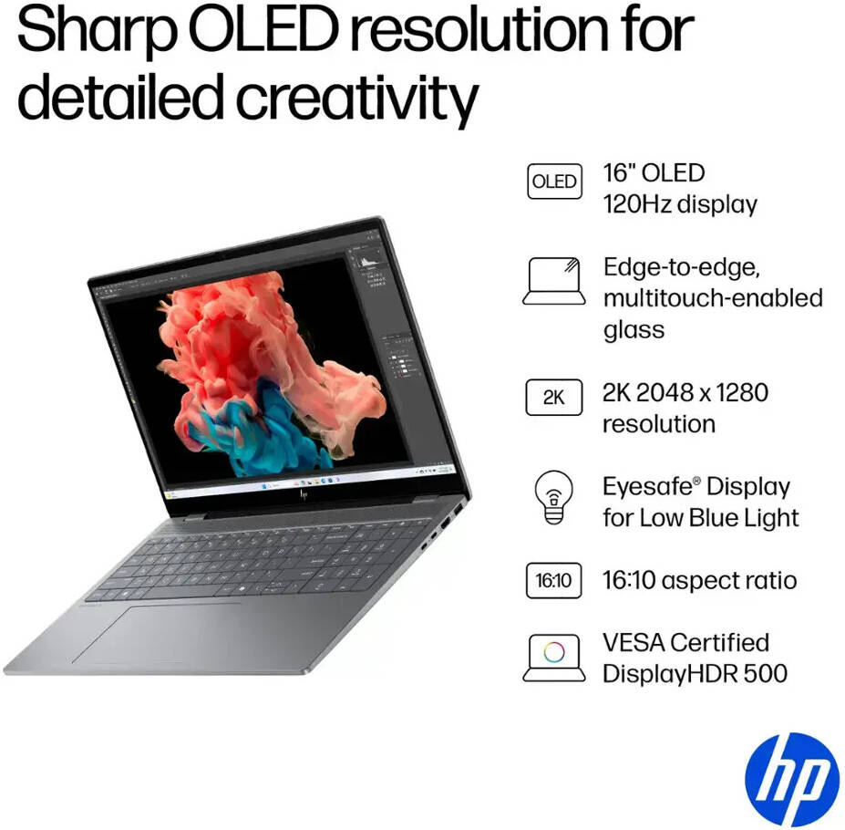 Laptop HP Envy OmniBook X 16" 2K OLED 120Hz Intel Ultra 7 255H 32GB Ram Nvidia RTX 4050 2TB SSD Win11