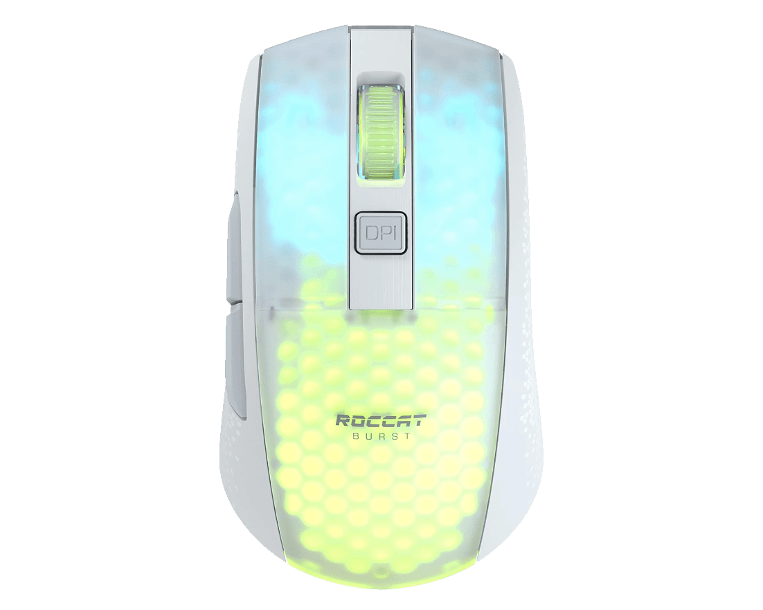 Mouse wireless Gaming Roccat Burst Pro Air 81g 19000 DPI Titan Wheel Alb - AlienStore