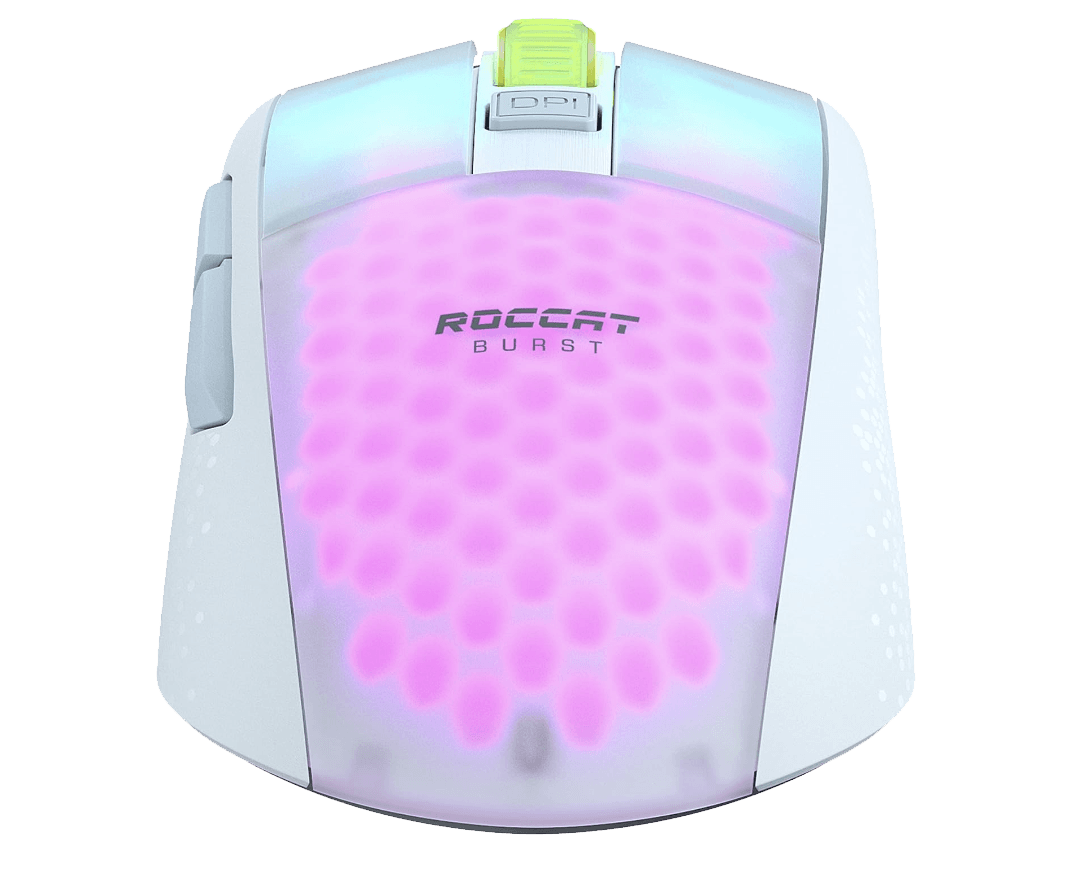 Mouse wireless Gaming Roccat Burst Pro Air 81g 19000 DPI Titan Wheel Alb - AlienStore