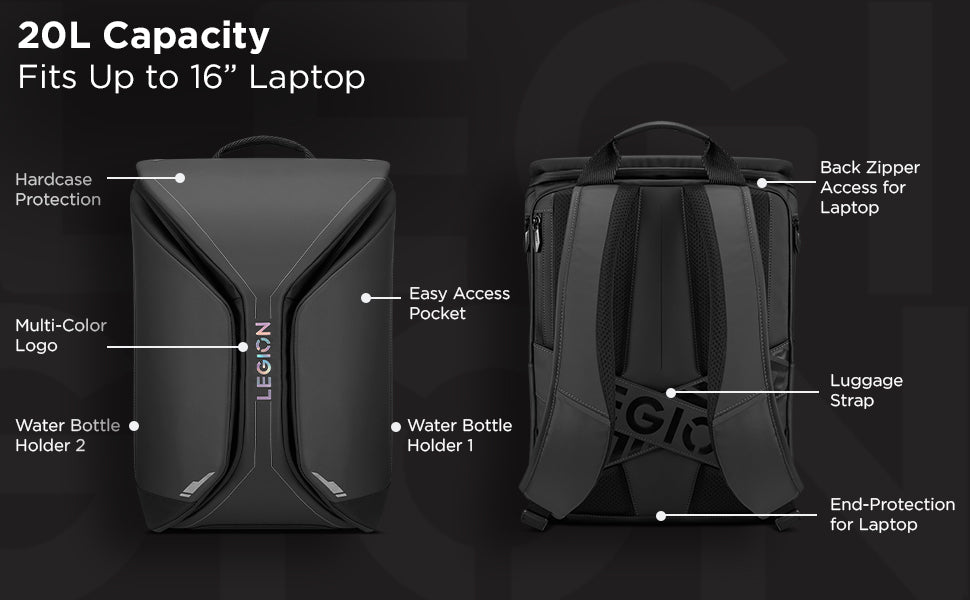 Rucsac Lenovo Legion 16-inch Armored Gaming Backpack GB900 20L Rezistent Apa/Socuri