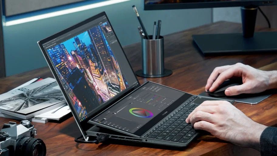 Laptop Asus Zenbook Pro DUO UX582ZM 15.6" 4K OLED Touch i7-12700H 16GB Nvidia RTX 3060 1TB SSD Win11 | ALIENSTORE