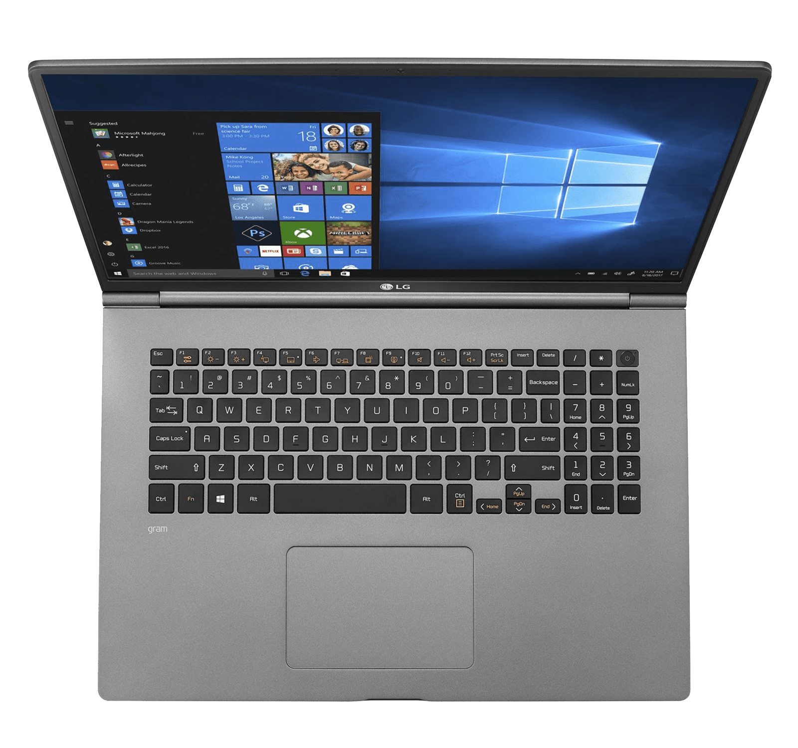 Laptop UltraBook LG Gram (2020) Ultra-Usor 1.3Kg 17" WQXGA 2560 x 1600 i7-1065G7 16GB 512GB SSD Win10 FPR