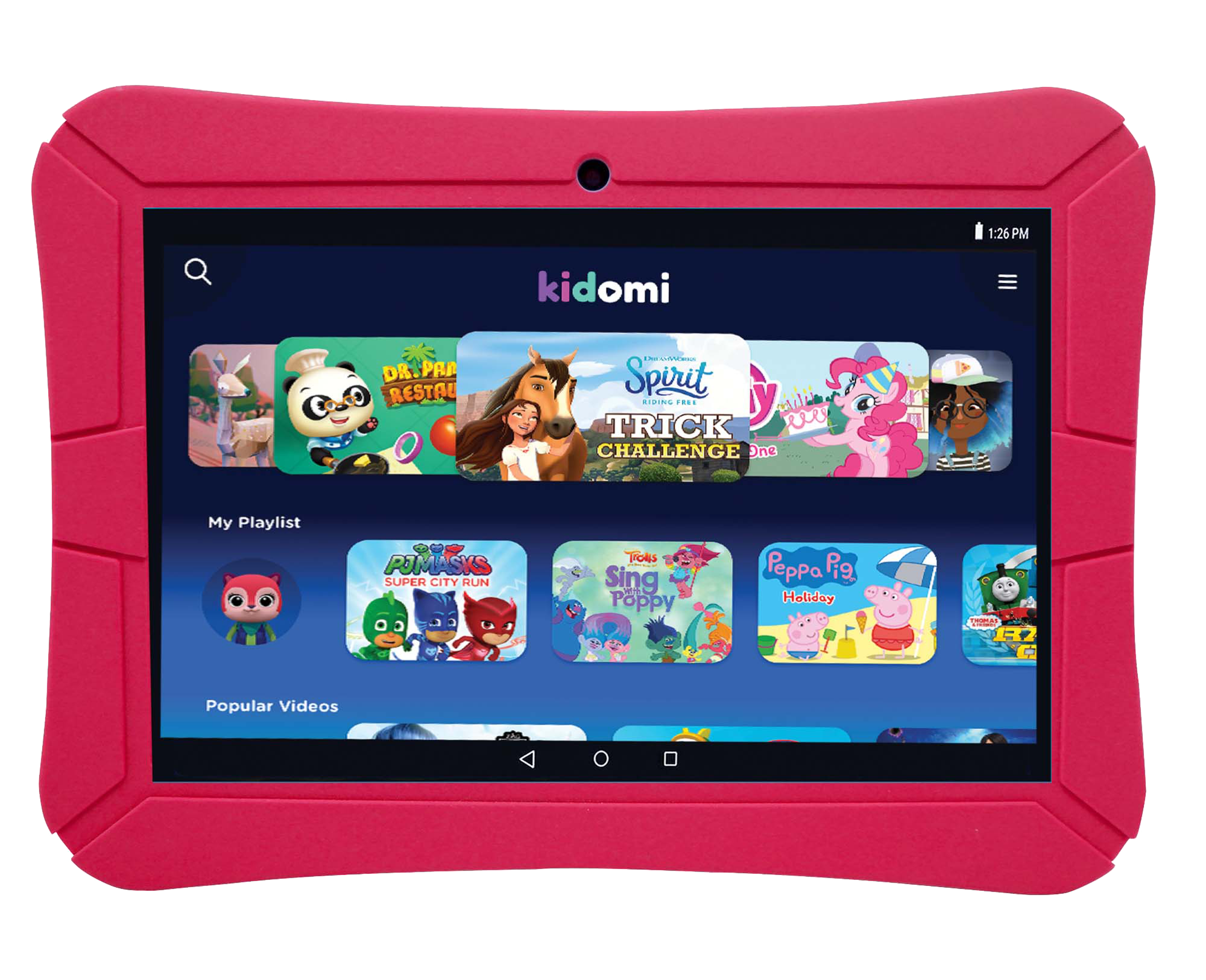 Tableta educativa copii Kidomi HighQ Learning Tab 8" Husa Gel Quad-Core 16GB 2-8 ani Android