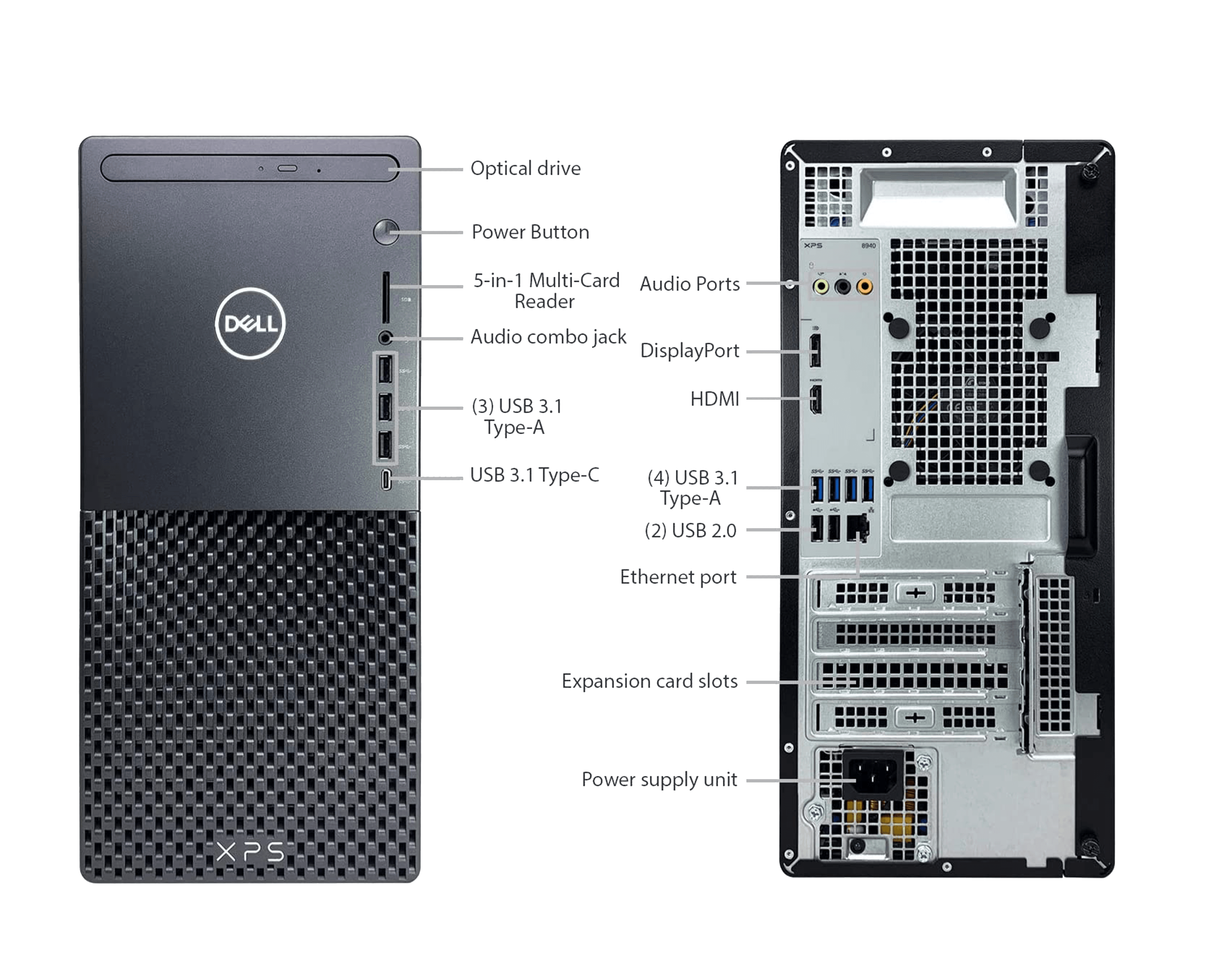 Desktop Gaming Dell XPS 8940 i7-11700 8-core 32GB Ram Nvidia RTX 3060Ti 8GB 512GB SSD + 1TB Win10 - AlienStore