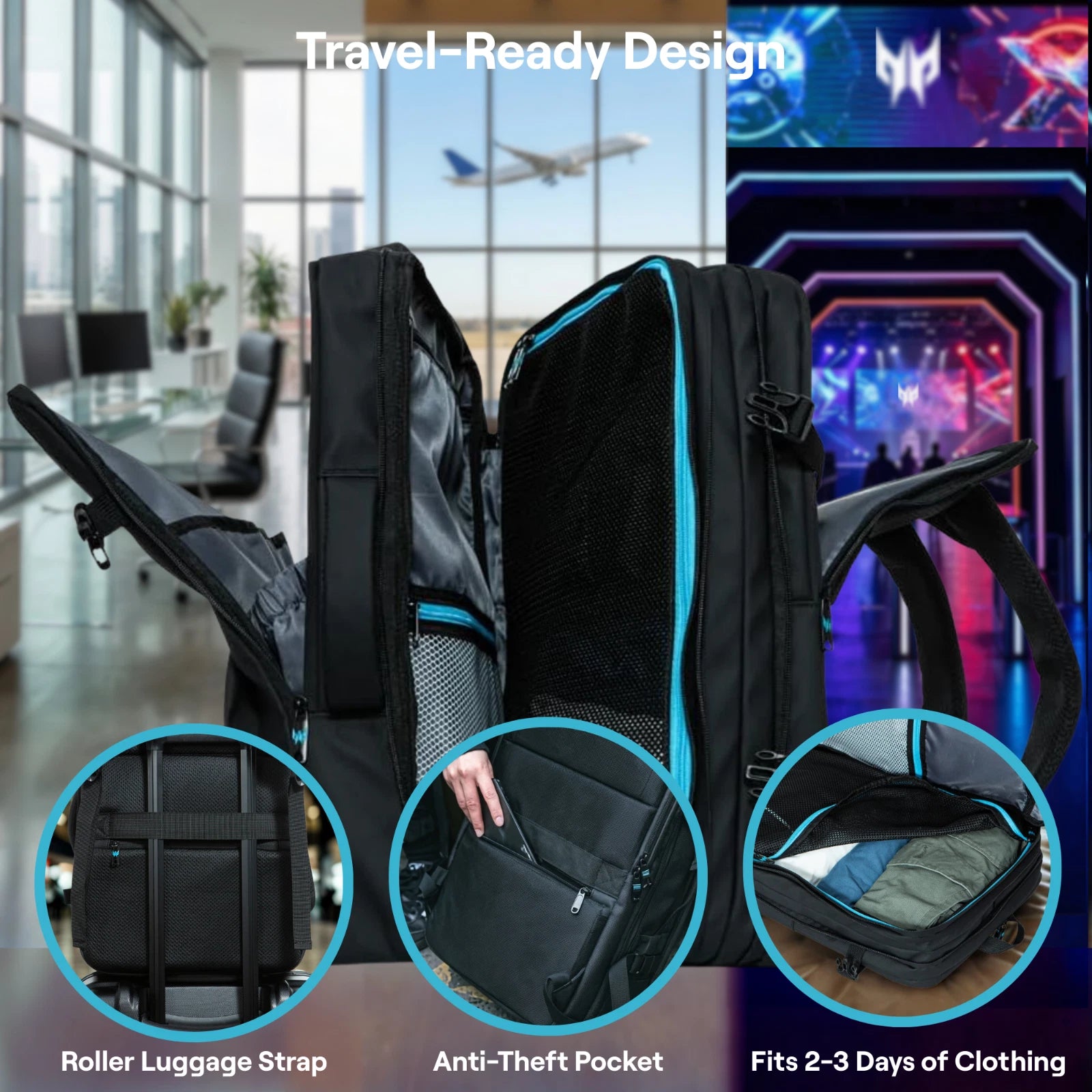 Ghiozdan Inteligent Acer Predator Robust 18-inch Backpack I AlienStore
