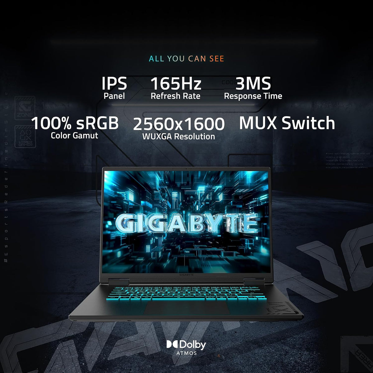 Laptop Gaming GIGABYTE Gaming A16 Pro RTX 5070 Ti 32GB | AlienStore - 10