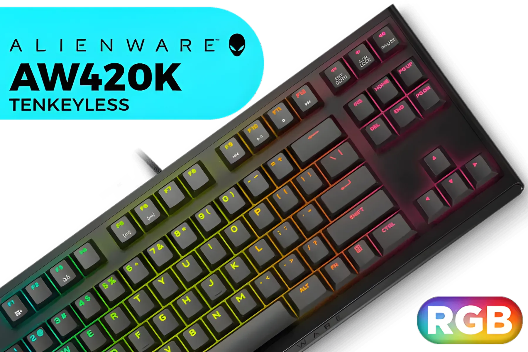 Tastatura Mecanica Alienware Tenkeyless Gaming Keyboard RGB AlienFX Cherry MX - AW420K