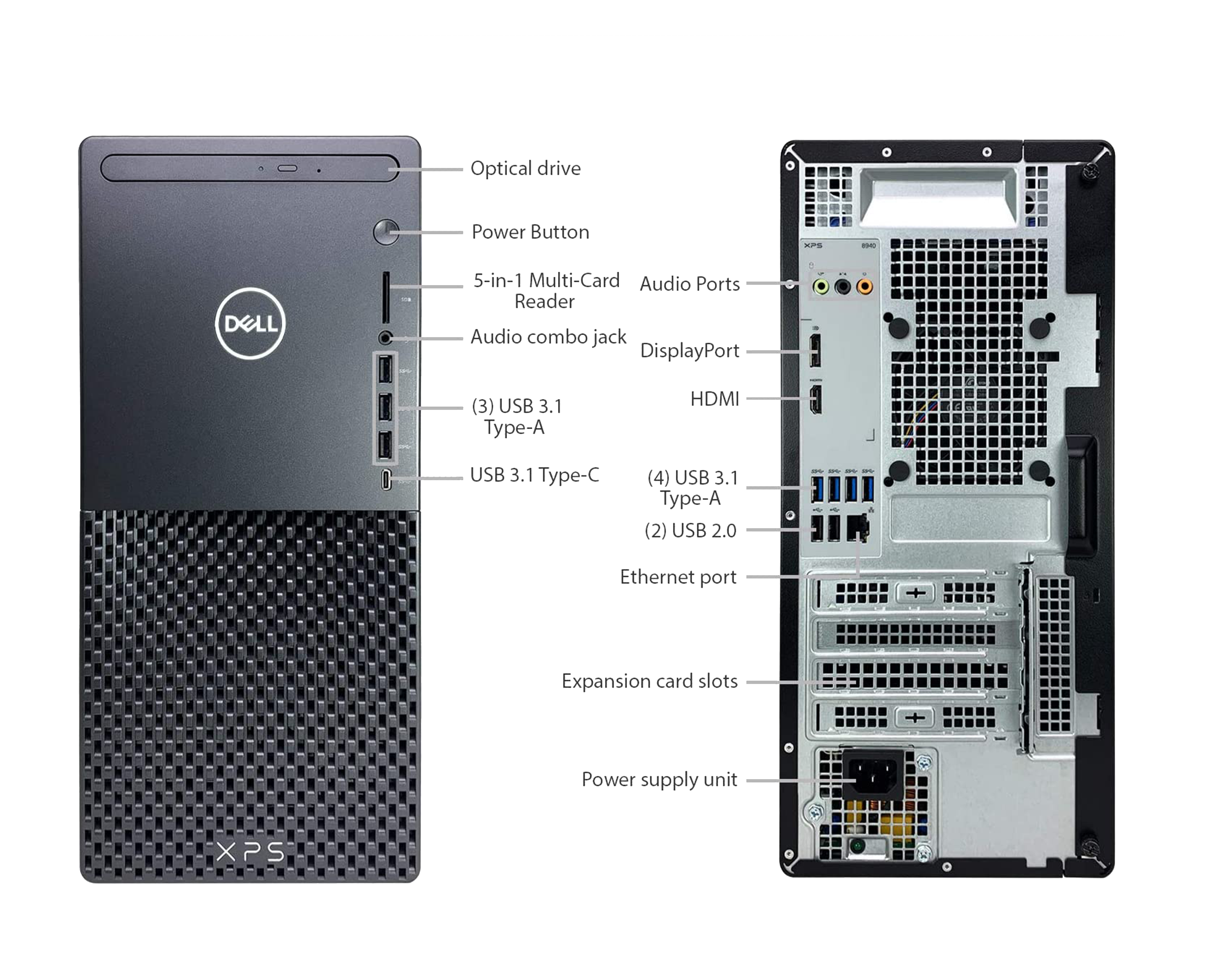 Desktop Gaming Dell XPS 8940 i7-11700 8-core 16GB Ram Nvidia RTX 3060Ti 8GB 512GB SSD + 1TB Win10 Wi-Fi 6
