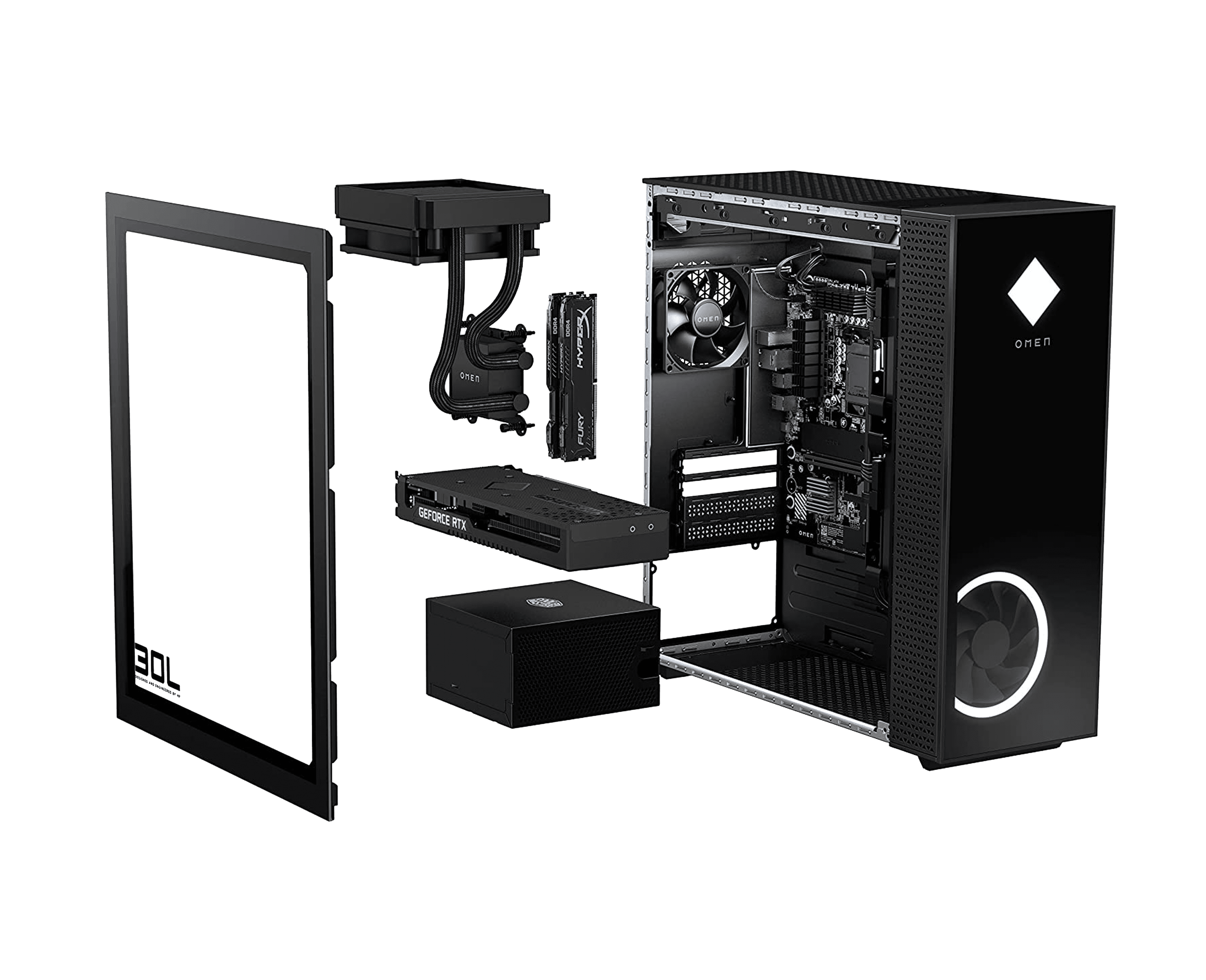 Desktop Gaming HP Omen 30L AMD Ryzen 7 5800X 3.8Ghz 8GB Nvidia RTX 3090 24GB 256GB SSD Windows 10 | ALIENSTORE
