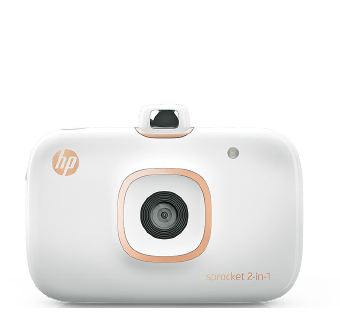 Camera Foto instant + imprimanta HP Sprocket 2-in-1 Alb cu Hartie Zink + Card 8GB